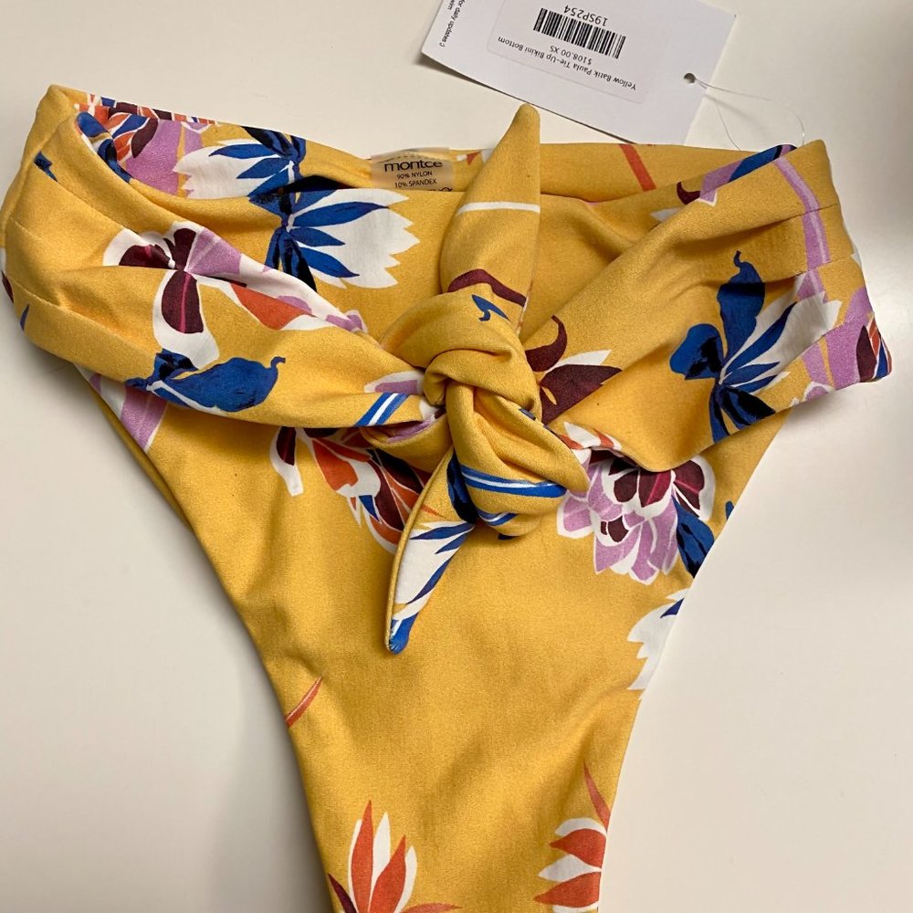 Montce SwimYellow Batik Paula Tie-Up Bottom XS